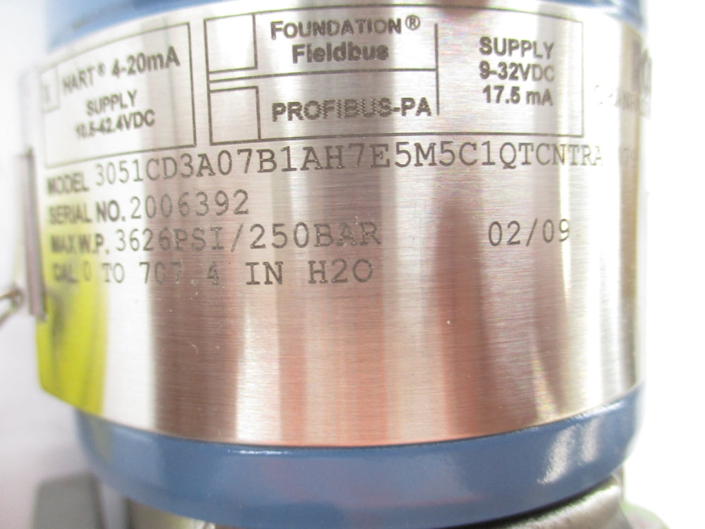 ROSEMOUNT 3051CD3A07B1AH7E5MC1QTCNTRA0079 3626PSI NSMP