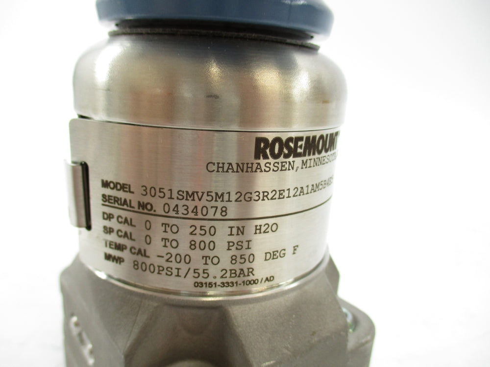 ROSEMOUNT 3051SMV5M12G3R2E12A1AM5B4E5 800PSI NSMP