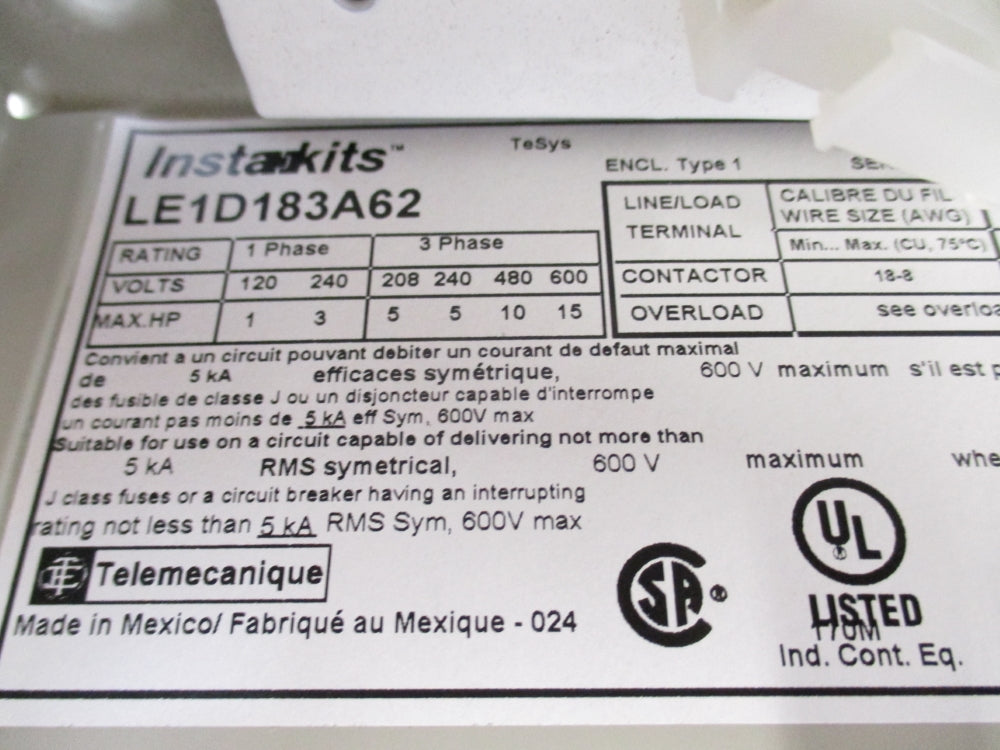 SCHNEIDER ELECTRIC LE1D183A62 600V NSNP