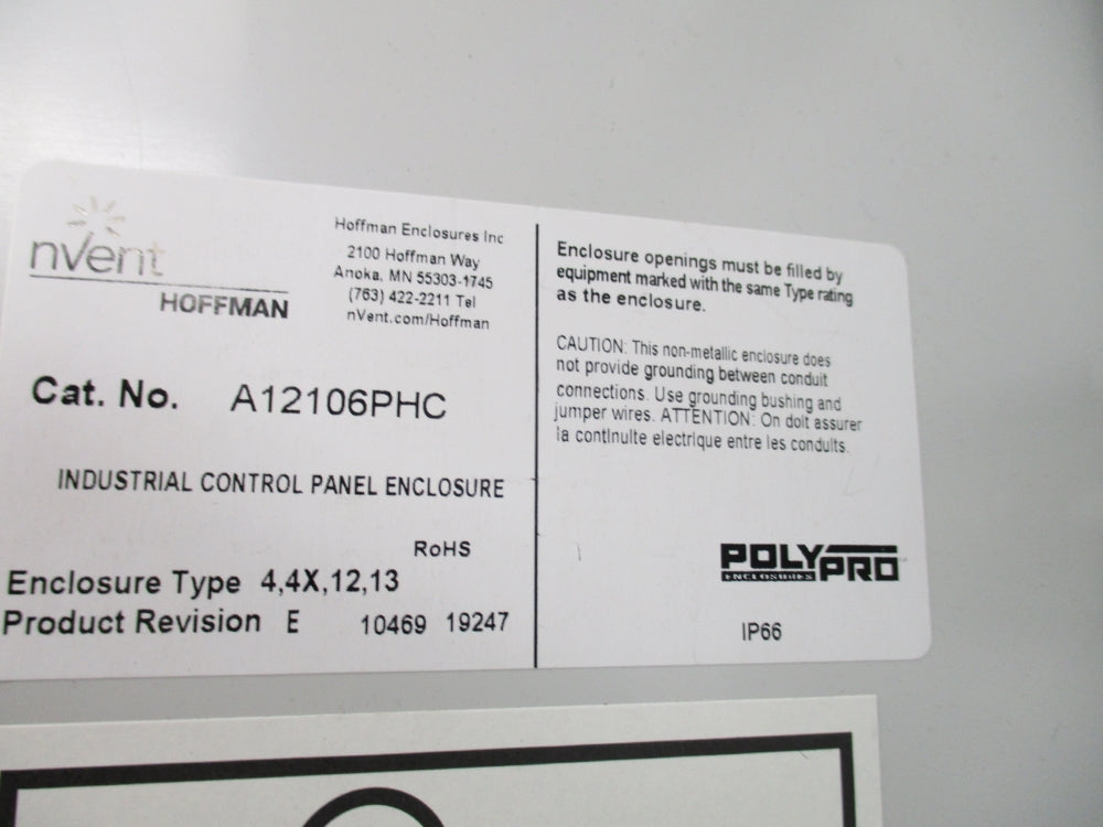 HOFFMAN A12106PHC NSNP