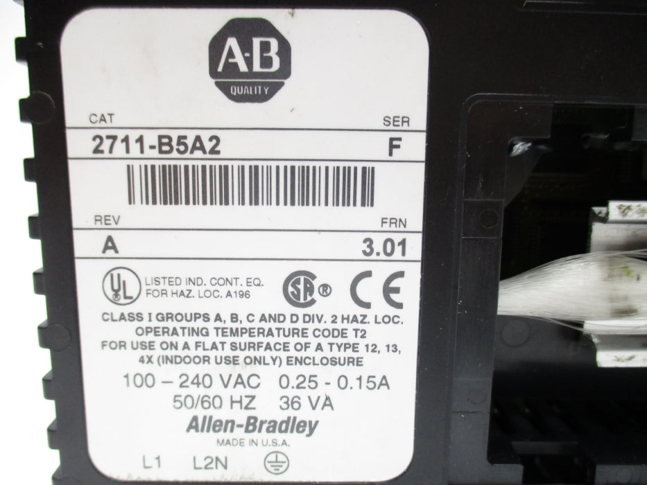 ALLEN BRADLEY 2711-B5A2 SER. H F/W 4.46 UNMP