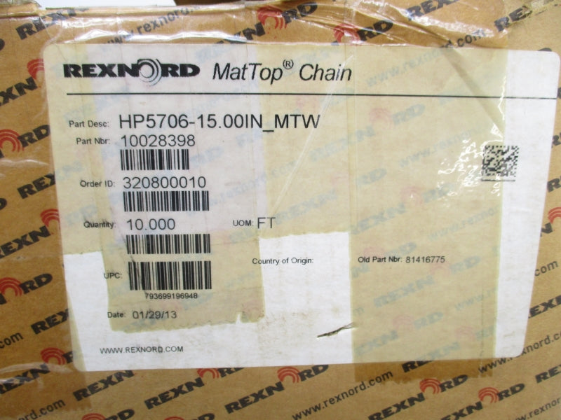 REXNORD HP5706-15.00IN_MTW 10028398 NSMP