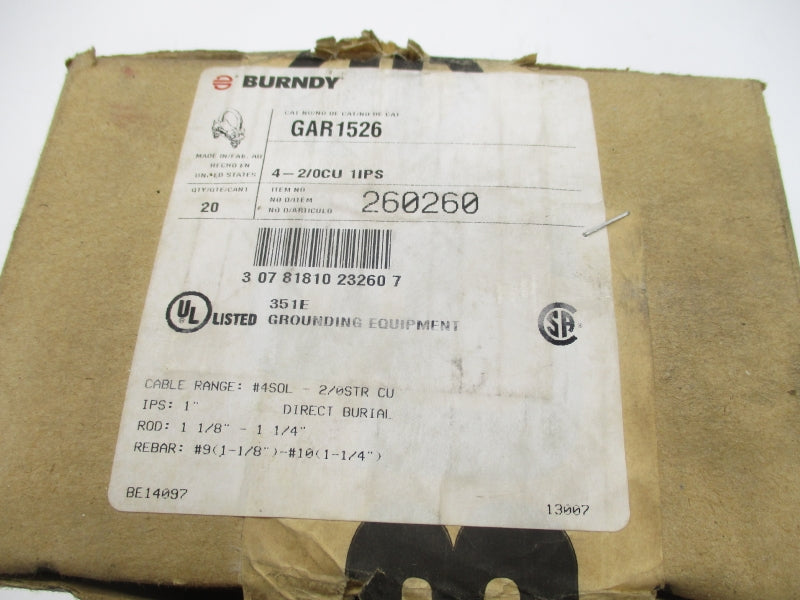 BURNDY GAR1526 (PKG OF 20) NSFS
