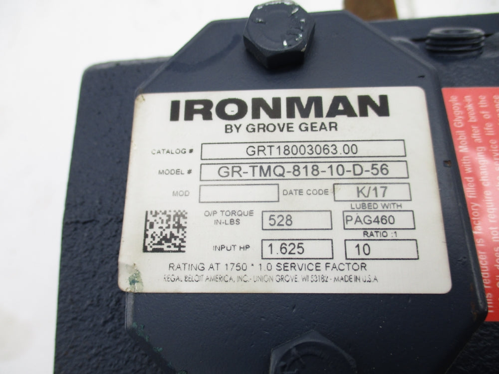 GROVE GEAR GRT18003063.00 GR-TMQ-818-10-D-56 NSNP