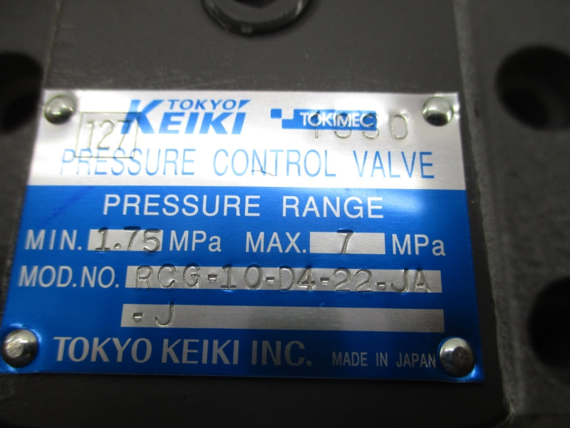 TOKYO KEIKI RCG-10-D4-22-JA-J 7MPA NSMP