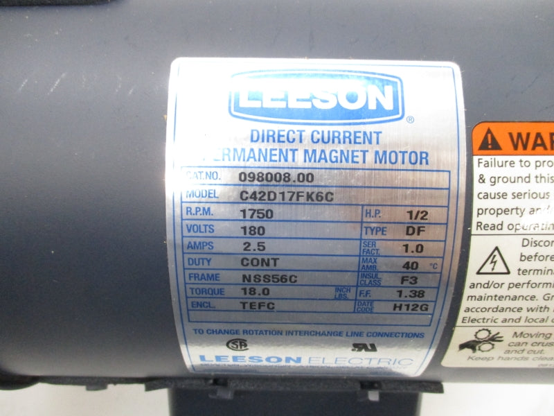 LEESON C42D17FK6C 098008.00 180V 2.5A NSMP