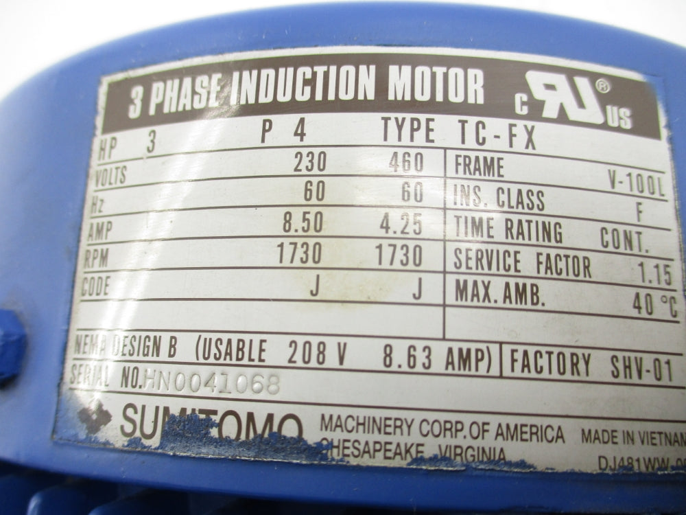 SUMITOMO DRIVE CNHM3-6100YA-8 NSNP