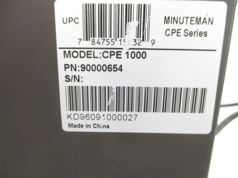 MINUTEMAN CPE1000 90000654 NSNP