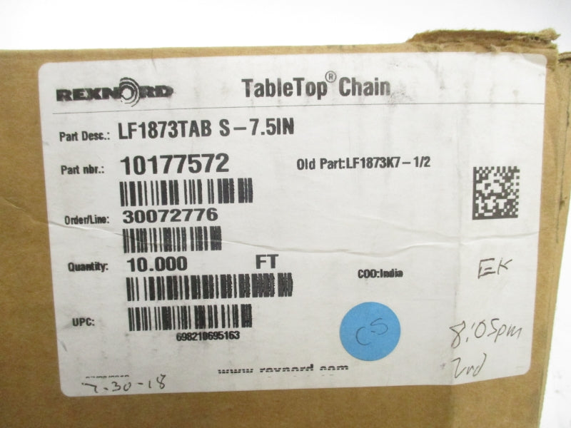 REXNORD LF1873TABS-7.5IN 10177572 NSMP