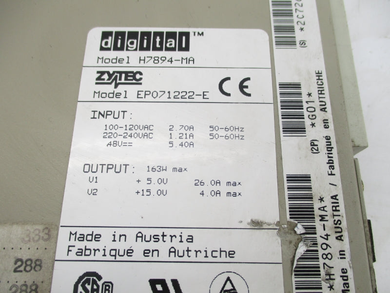 DIGITAL EP071222-E H7894-MA 220-240VAC 26.0A UNMP
