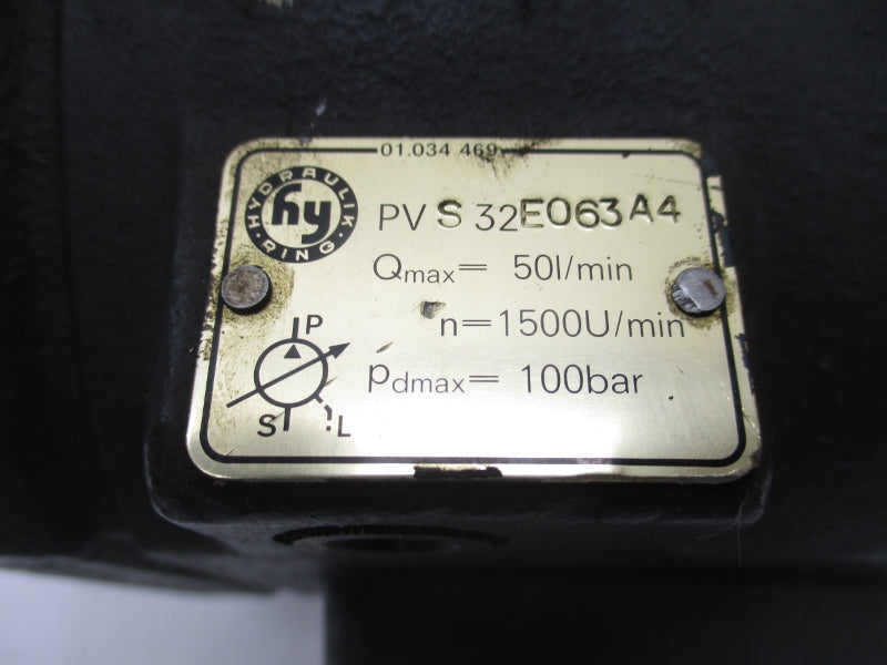 HYDRAULIK PVS32E063A4 100BAR UNMP