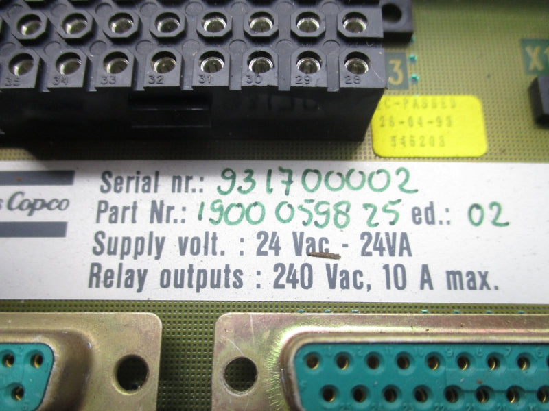 ATLAS COPCO 1900059825 240VAC 10A UNMP