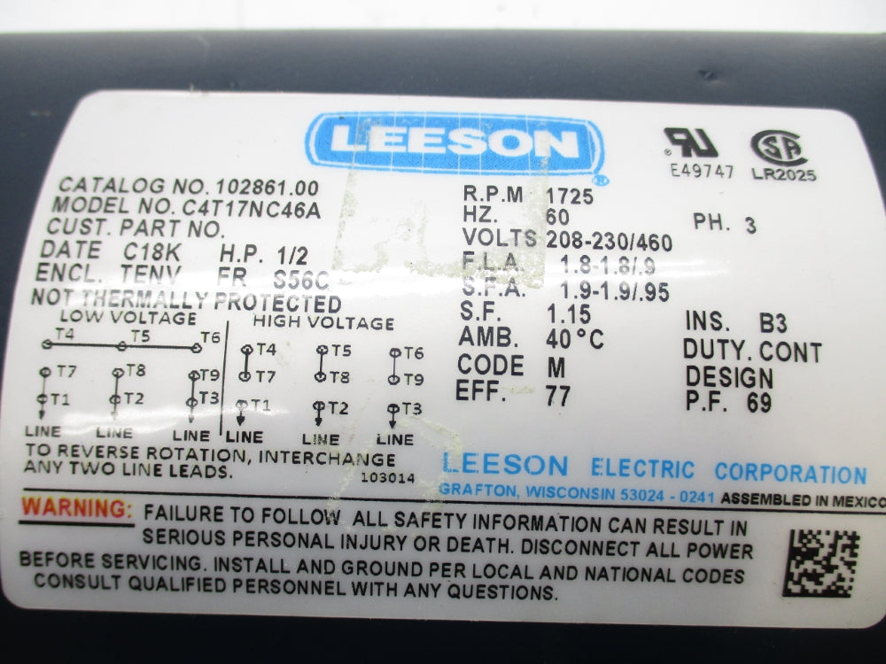 LEESON 102861.00 C4T17NC46A NSNP