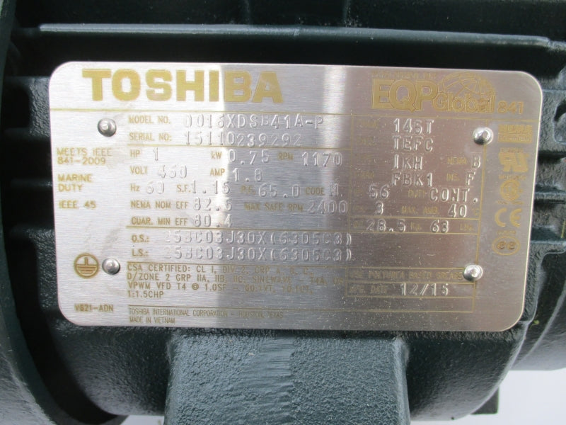 TOSHIBA 0016XDSB41A-P 460V 1.8A NSMP