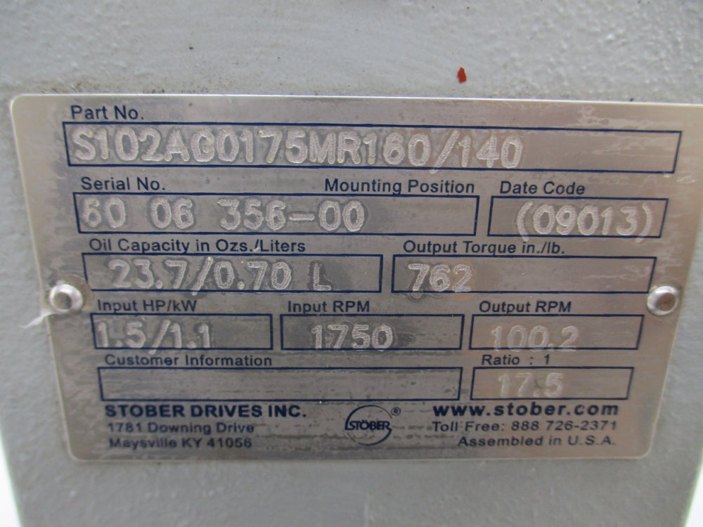STOBER DRIVES S102AG0175MR160/140 NSNP