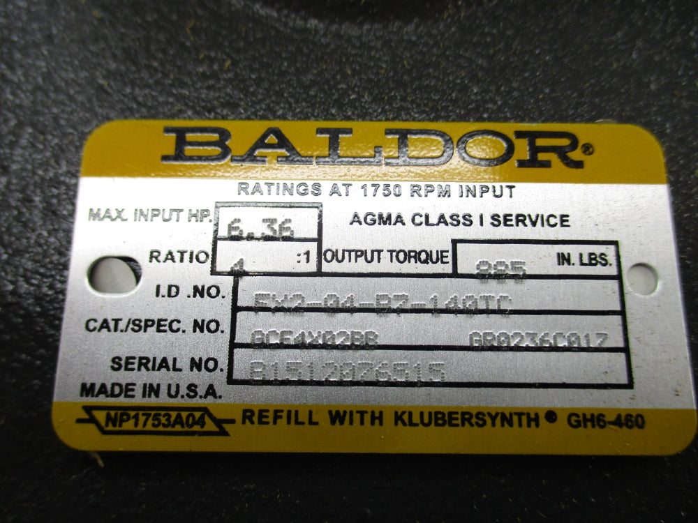 BALDOR GCF4X02BB NSNP