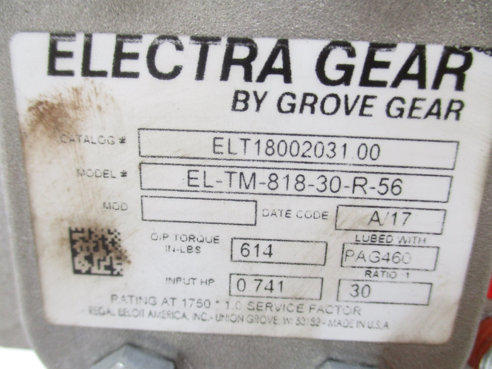 GROVE GEAR ELT18002031.00 EL-TM-818-30-R-56 NSNP