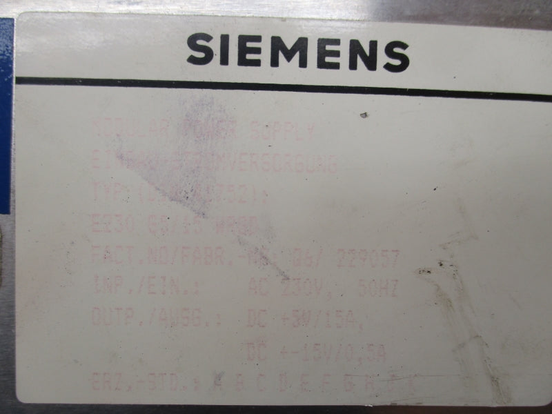 SIEMENS 6EW1861-3AD 230V UNMP