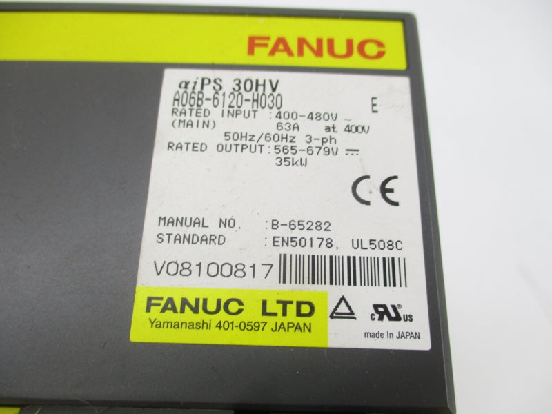 FANUC A06B-6120-H030 400-480V 63A NSMP
