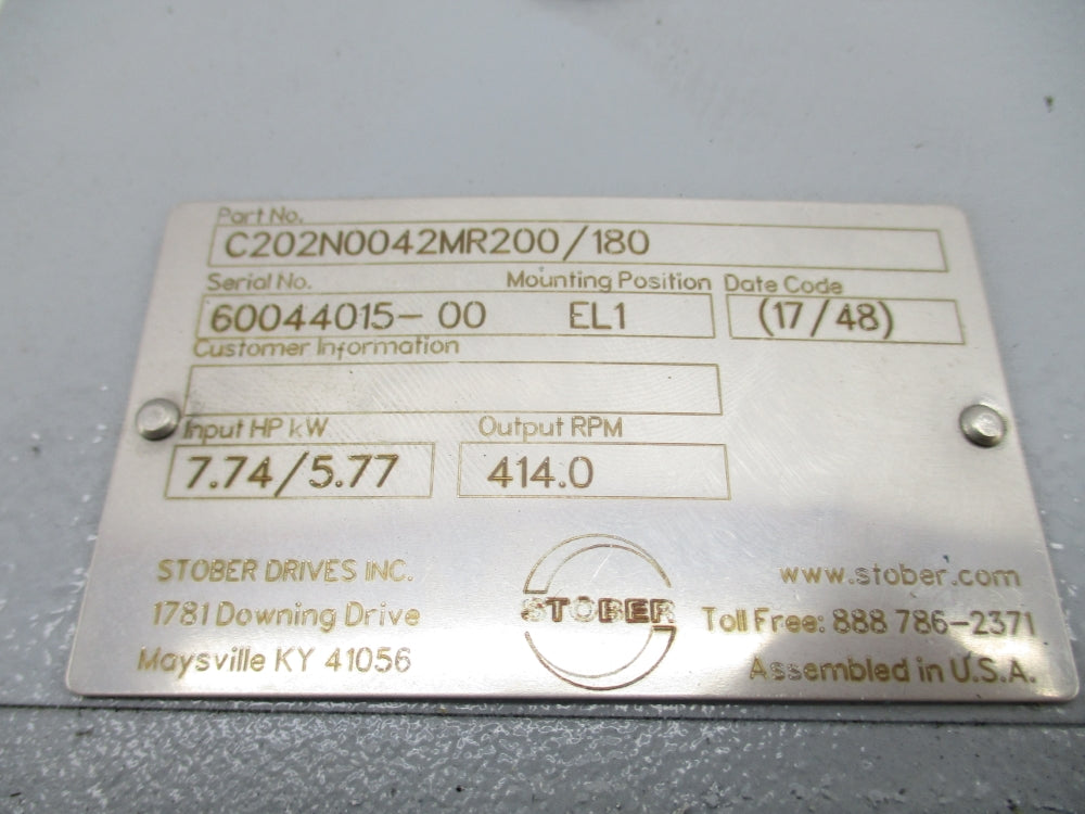 STOBER DRIVES C202N0042MR200/180 NSNP