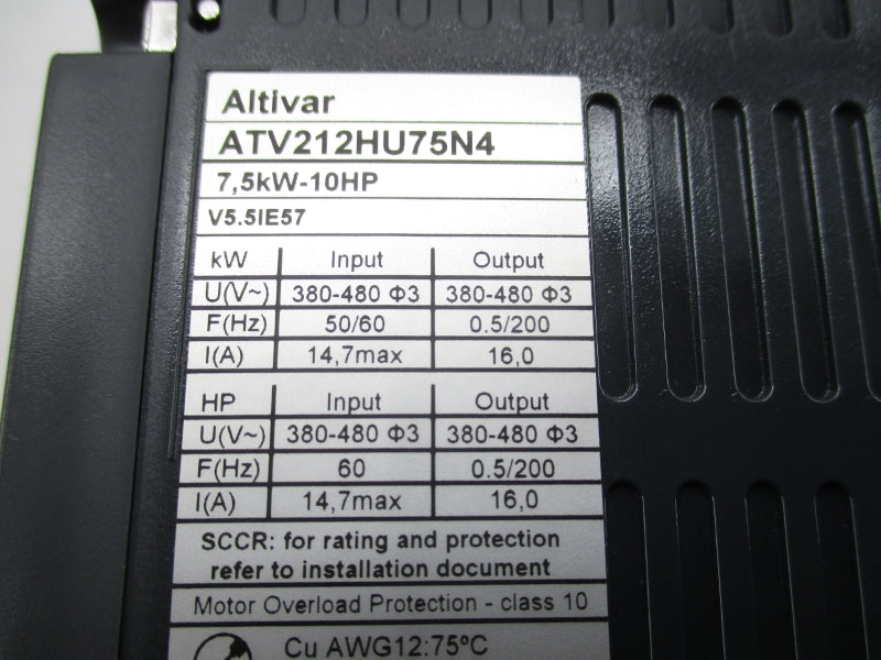 SCHNEIDER ELECTRIC ATV212HU75N4 380-480V 16A NSNP