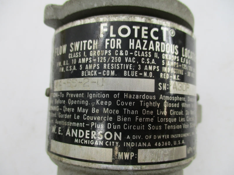 FLOTECT V4-SS-2-U 125/250VAC 10A 13790KPA UNMP