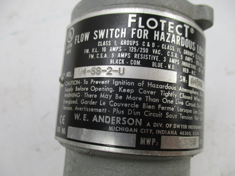 FLOTECT V4-SS-2-U 125/250VAC 10A 13790KPA NSNP