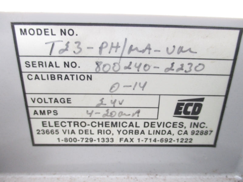 ELECTRO-CHEMICAL DEVICES T23-PH/MA-UM 24V 4-20MA UNMP