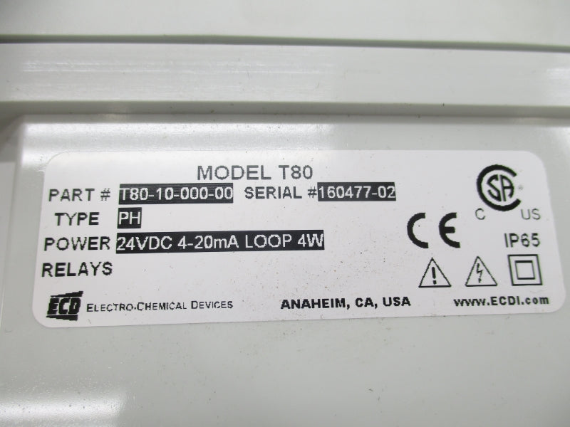 ELECTRO-CHEMICAL DEVICES T80-10-000-00 24VDC 4-20MA NSNP