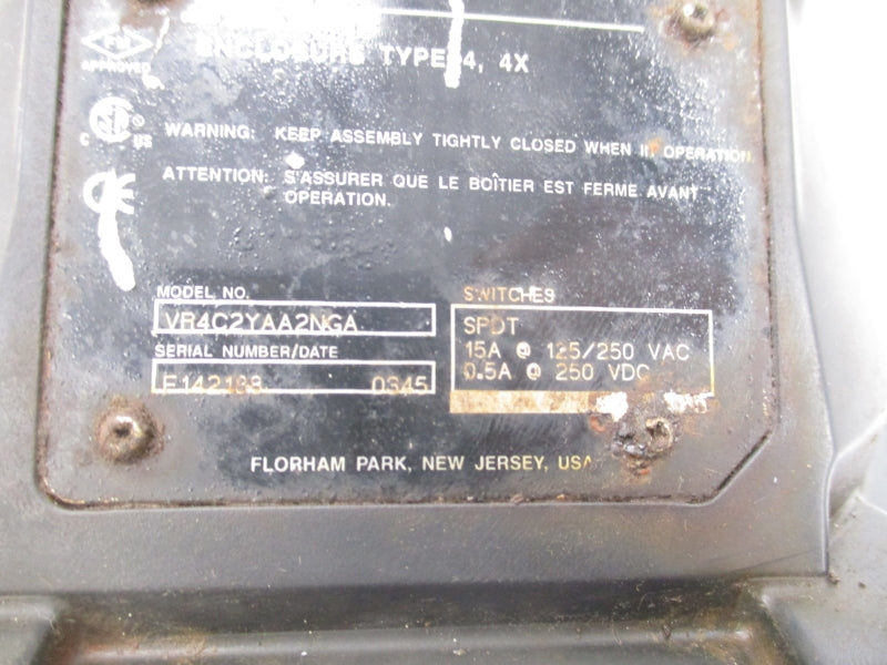 ASCO VR4C2YAA2NGA 125/250VAC 15A UNMP