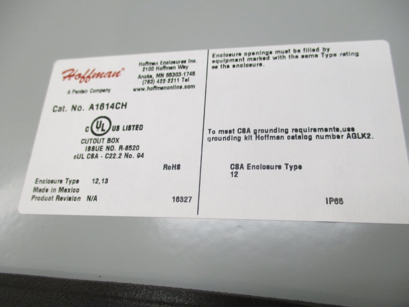 HOFFMAN A1614CH NSNP