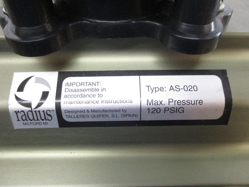 RADIUS AS-020 250VAC 16A 120PSI 3" UNMP