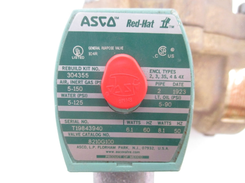 ASCO 8210G100 110/120V 5-150PSI 2" UNMP