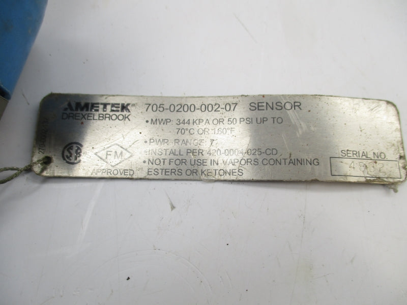 AMETEK 705-0200-002-07 50PSI UNMP