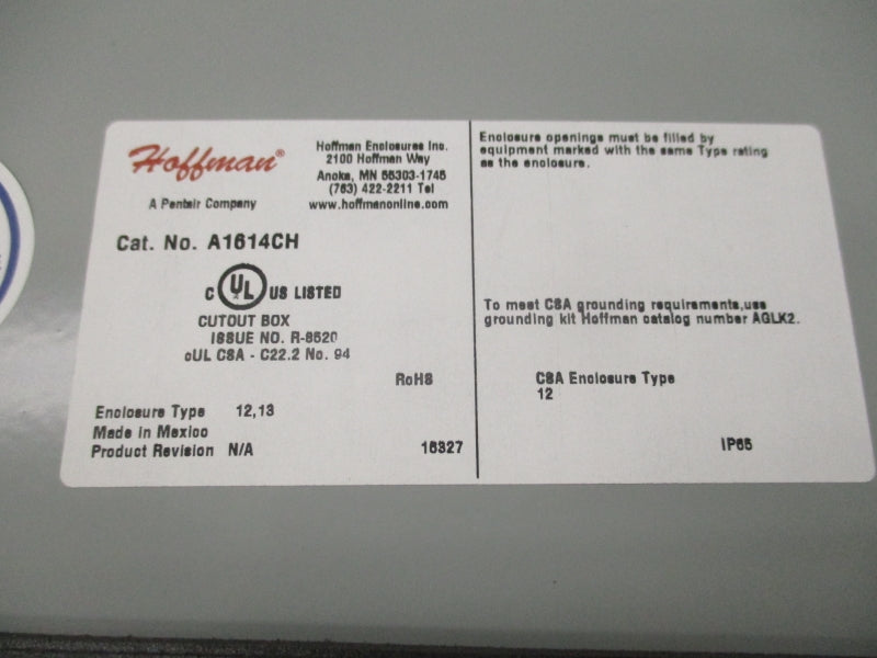 HOFFMAN A1614CH NSMP