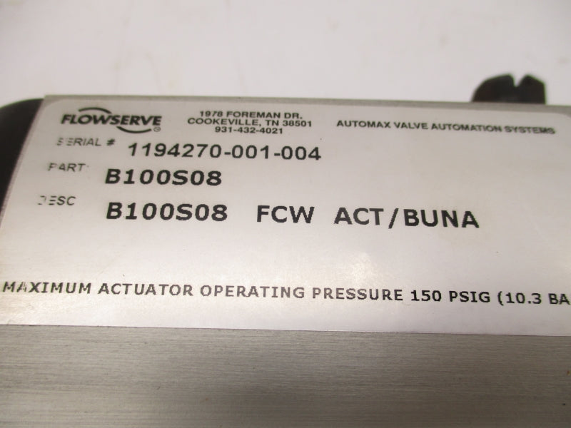 FLOWSERVE 800-02-WO-1-1-T-01 150PSI NSMP