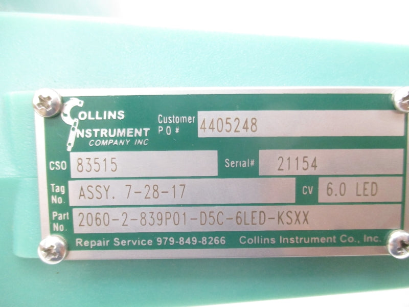 COLLINS INSTRUMENT 2060-2-839P01-D5C-6LED-KSXX NSMP