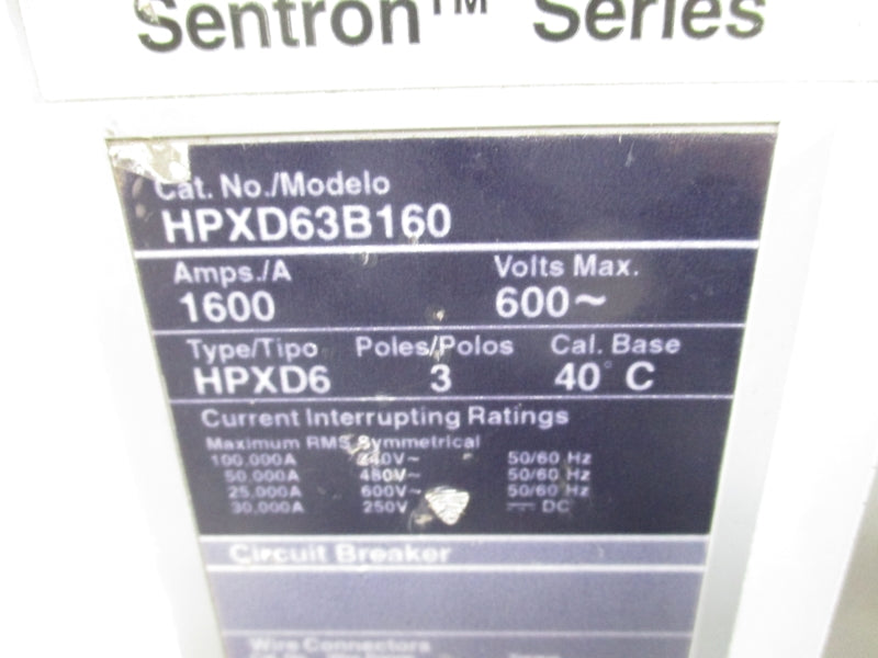SIEMENS HPXD63B160 600V 1600A UNMP