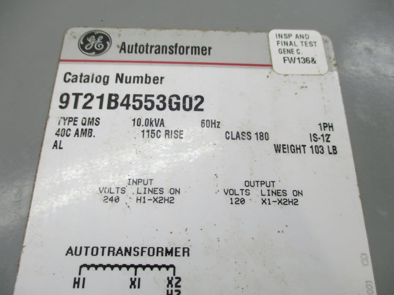 GENERAL ELECTRIC 9T21B4553G02 240V NSMP