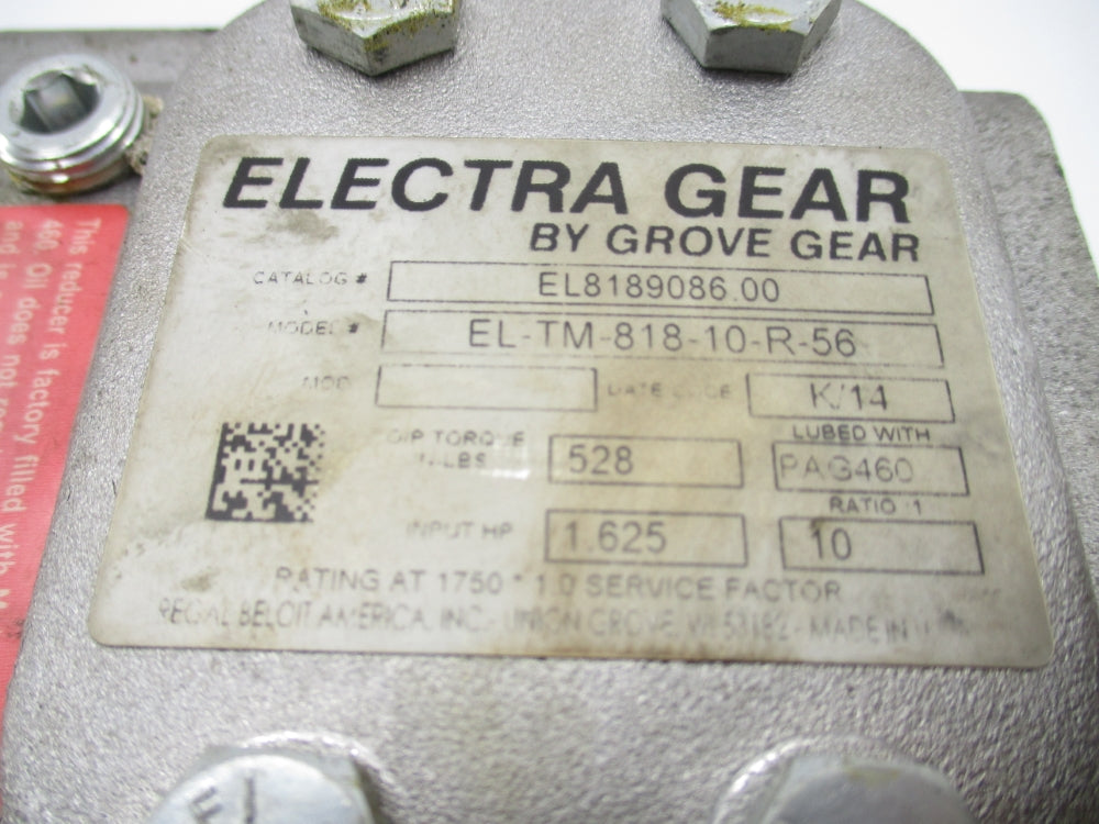 GROVE GEAR EL8189086.00 EL-TM-818-10-R-56 UNMP
