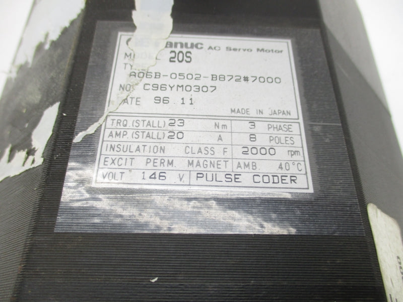 FANUC A06B-0502-B872#7000 146V 20A NSNP