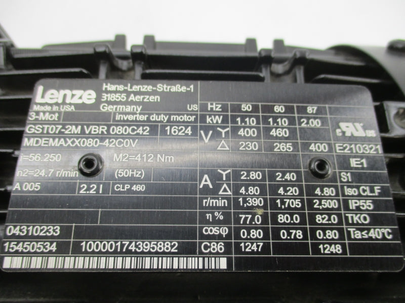 LENZE GST07-2MVBR080C42 460V 4.8A NSNP