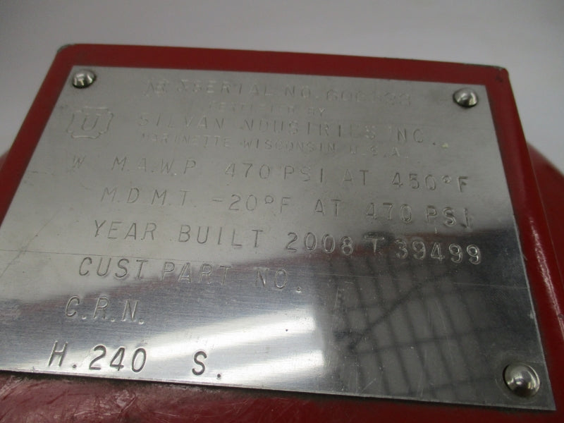 SILVAN INDUSTRIES H.240S 470PSI NSNP