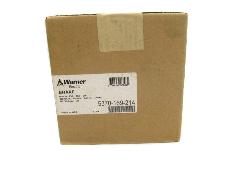 WARNER ELECTRIC 5370-169-214 EM-180-20 90VDC NSFS