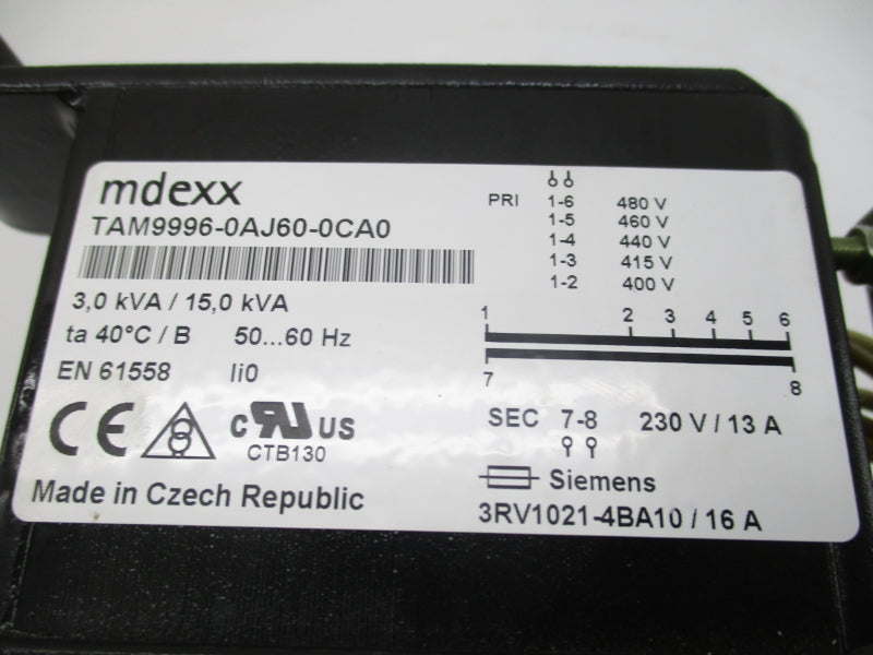 MDEXX TAM9996-0AJ60-0CA0 480V 16A NSNP