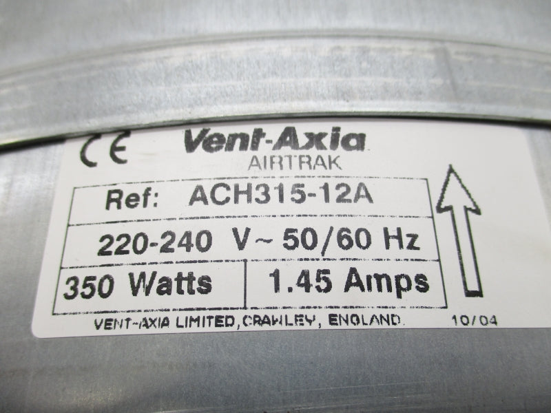 VENT-AXIA ACH315-12A 220-240V 1.45A (AS PICTURED) NSNP