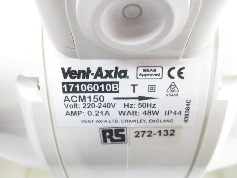 VENT-AXIA 17106010B ACM150 220-240V 0.21A NSMP