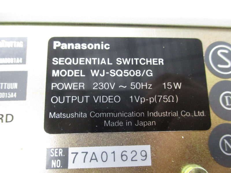 PANASONIC WJ-SQ508/G 230V NSMP