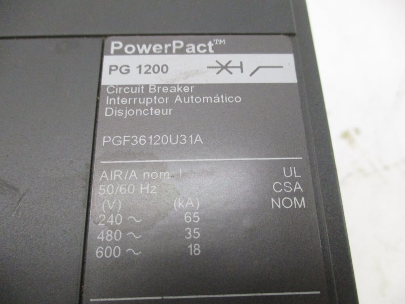 SQUARE D PGF36120U31A 600V 1200A UNMP
