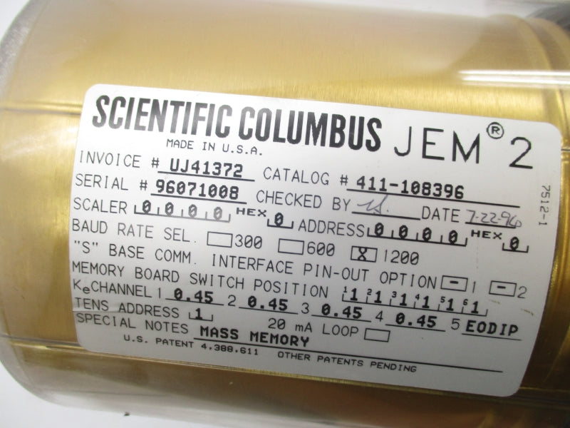 SCIENTIFIC COLUMBUS 411-108396 120V (AS PICTURED) NSMP